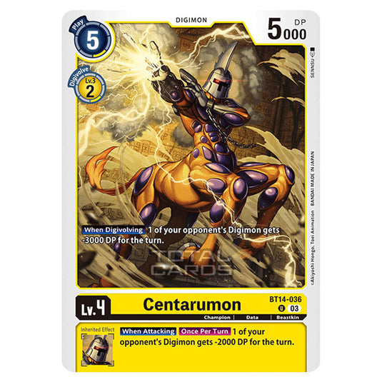 Digimon Card Game - BT14 - Blast Ace - Centarumon - (Uncommon) - BT14-036