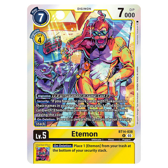 Digimon Card Game - BT14 - Blast Ace - Etemon - (Rare) - BT14-038