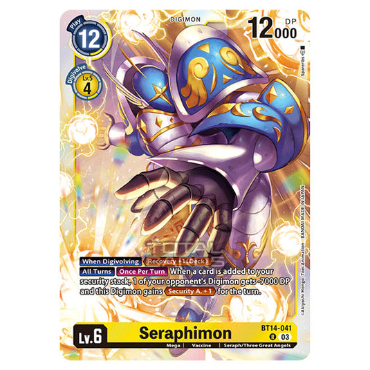 Digimon Card Game - BT14 - Blast Ace - Seraphimon - (Rare) - BT14-041