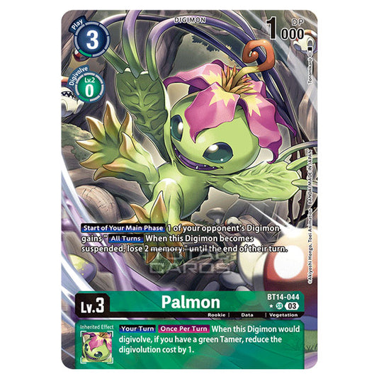 Digimon Card Game - BT14 - Blast Ace - Palmon - (Alternative Art) - BT14-044b