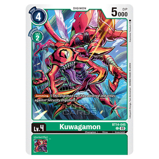 Digimon Card Game - BT14 - Blast Ace - Kuwagamon - (Common) - BT14-045