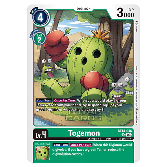 Digimon Card Game - BT14 - Blast Ace - Togemon - (Uncommon) - BT14-046