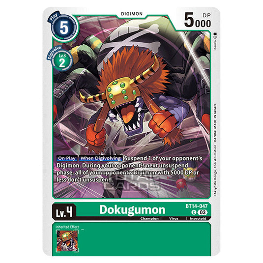 Digimon Card Game - BT14 - Blast Ace - Dokugumon - (Common) - BT14-047