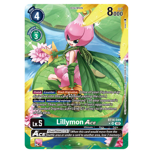 Digimon Card Game - BT14 - Blast Ace - Lillymon - (Alternative Art) - BT14-049b