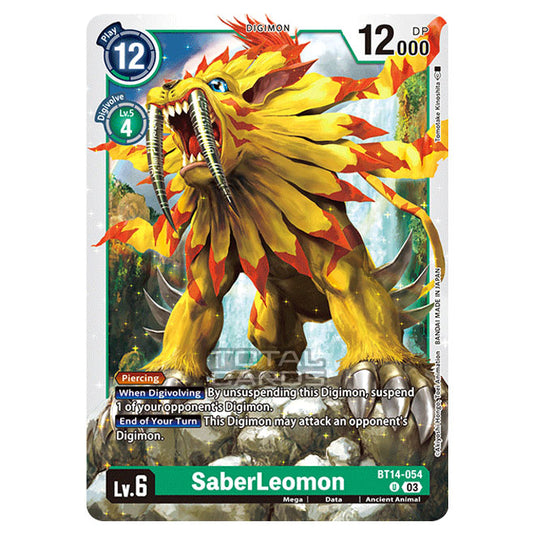 Digimon Card Game - BT14 - Blast Ace - SaberLeomon - (Uncommon) - BT14-054