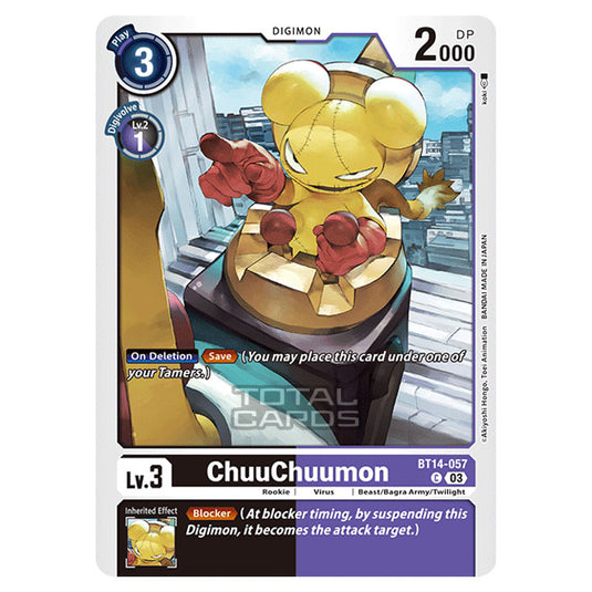 Digimon Card Game - BT14 - Blast Ace - ChuuChuumon - (Common) - BT14-057