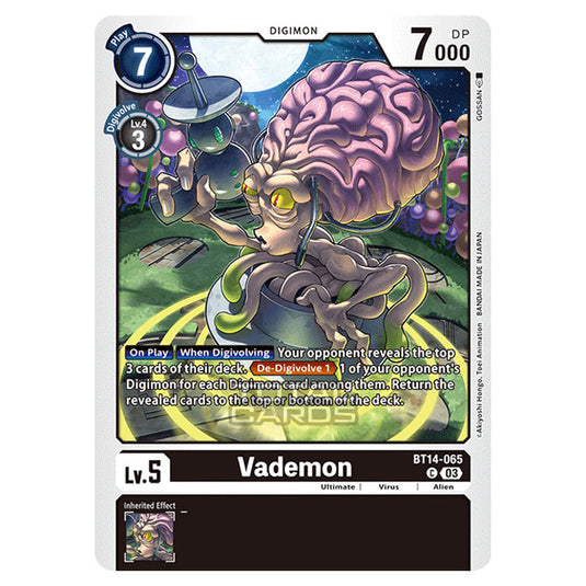 Digimon Card Game - BT14 - Blast Ace - Vademon - (Common) - BT14-065