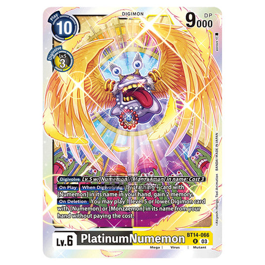 Digimon Card Game - BT14 - Blast Ace - PlatinumNumemon - (Rare) - BT14-066