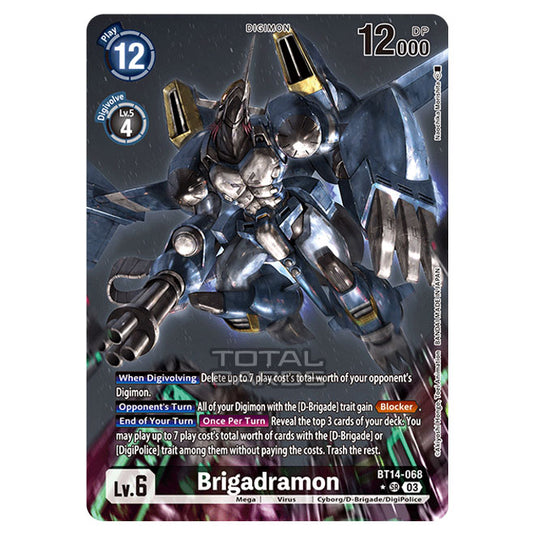 Digimon Card Game - BT14 - Blast Ace - Brigadramon - (Alternative Art) - BT14-068b