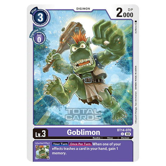 Digimon Card Game - BT14 - Blast Ace - Goblimon - (Common) - BT14-070