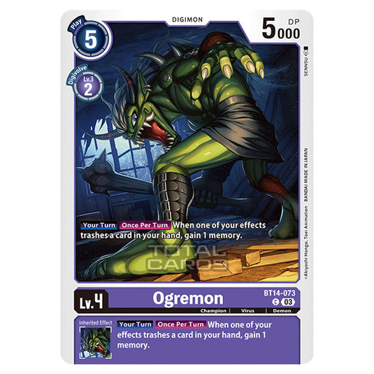 Digimon Card Game - BT14 - Blast Ace - Ogremon - (Common) - BT14-073