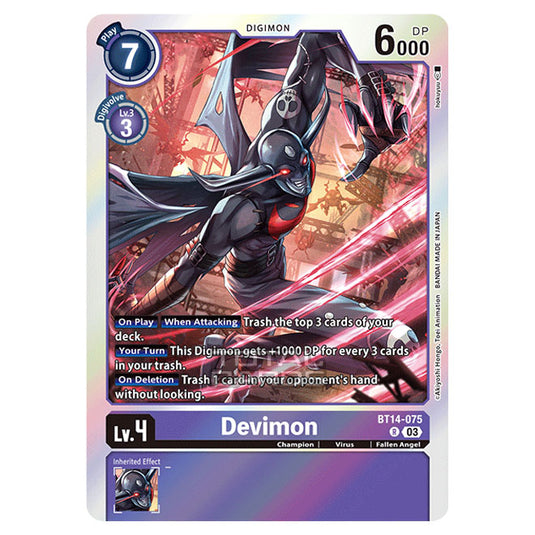 Digimon Card Game - BT14 - Blast Ace - Devimon - (Rare) - BT14-075