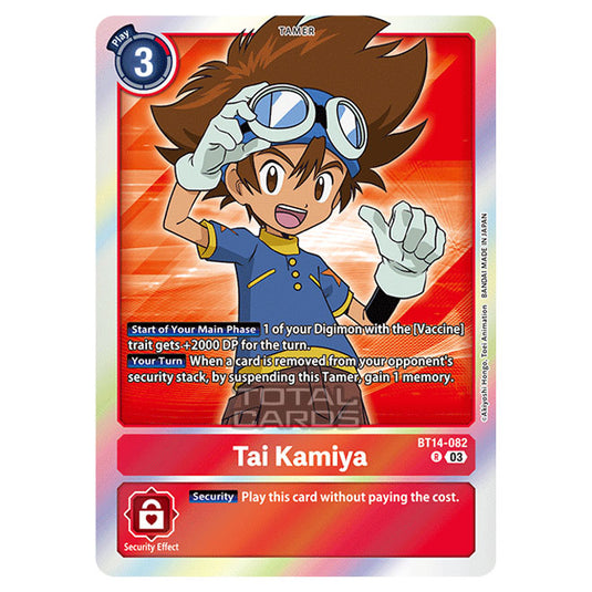 Digimon Card Game - BT14 - Blast Ace - Tai Kamiya - (Rare) - BT14-082a