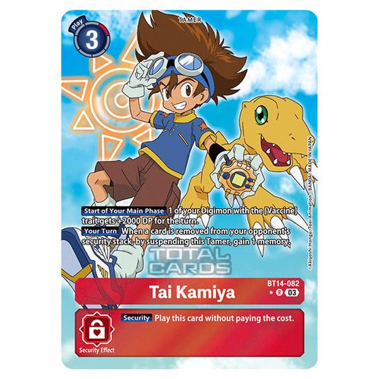 Digimon Card Game - BT14 - Blast Ace - Tai Kamiya - (Alternative Art) - BT14-082b