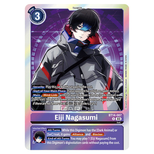 Digimon Card Game - BT14 - Blast Ace - Eiji Nagasumi - (Rare) - BT14-087a
