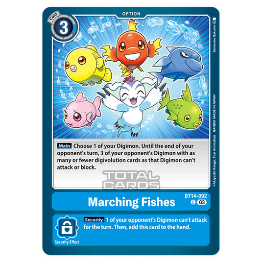 Digimon Card Game - BT14 - Blast Ace - Marching Fishes - (Common) - BT14-092