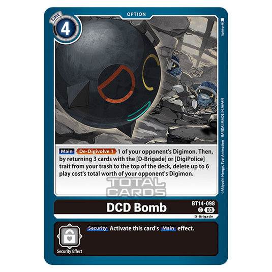 Digimon Card Game - BT14 - Blast Ace - DCD Bomb - (Common) - BT14-098
