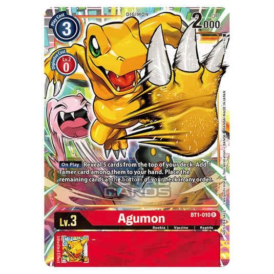 Digimon Card Game - Release Special Booster Ver.1.0 (BT01-03) - Agumon (Alternative Art) (Rare) - BT1-010A