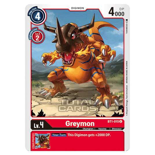 Digimon Card Game - Release Special Booster Ver.1.0 (BT01-03) - Greymon (Uncommon) - BT1-015