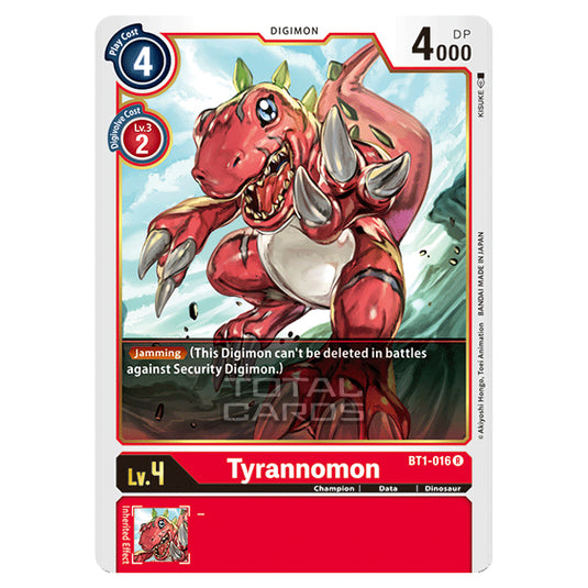 Digimon Card Game - Release Special Booster Ver.1.0 (BT01-03) - Tyrannomon (Rare) - BT1-016