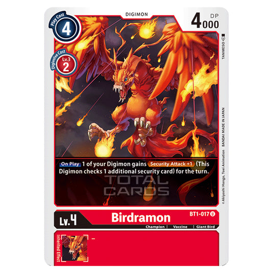 Digimon Card Game - Release Special Booster Ver.1.0 (BT01-03) - Birdramon (Uncommon) - BT1-017