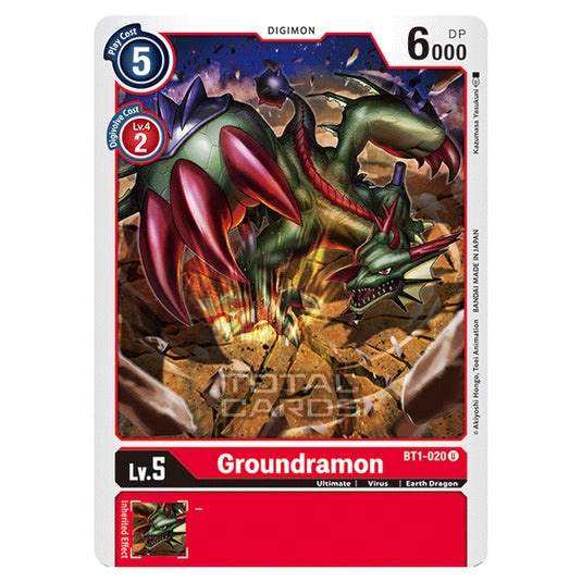 Digimon Card Game - Release Special Booster Ver.1.0 (BT01-03) - Groundramon (Uncommon) - BT1-020