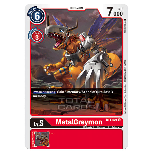 Digimon Card Game - Release Special Booster Ver.1.0 (BT01-03) - MetalGreymon (Uncommon) - BT1-021