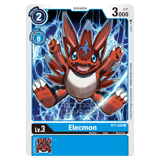 Digimon Card Game - Release Special Booster Ver.1.0 (BT01-03) - Elecmon (Common) - BT1-028