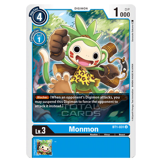 Digimon Card Game - Release Special Booster Ver.1.0 (BT01-03) - Monmon (Uncommon) - BT1-031