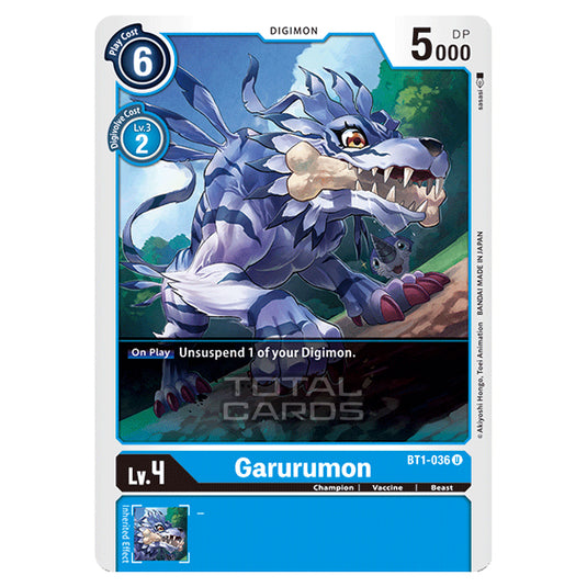 Digimon Card Game - Release Special Booster Ver.1.0 (BT01-03) - Garurumon (Uncommon) - BT1-036