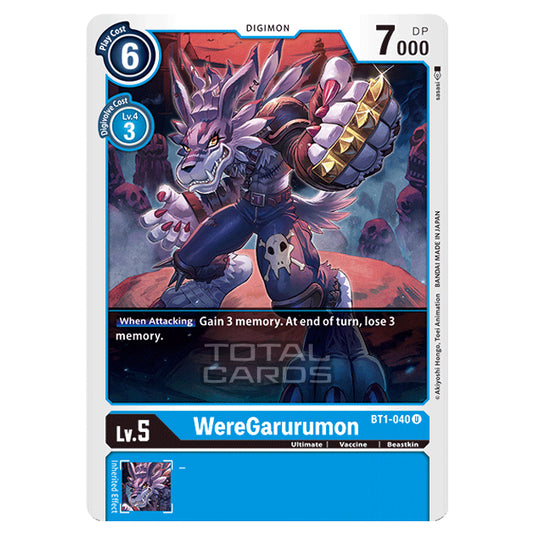 Digimon Card Game - Release Special Booster Ver.1.0 (BT01-03) - WereGarurumon (Uncommon) - BT1-040