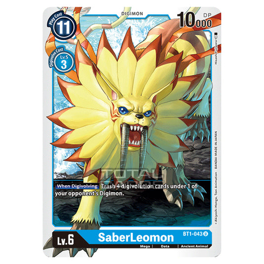 Digimon Card Game - Release Special Booster Ver.1.0 (BT01-03) - SaberLeomon (Uncommon) - BT1-043