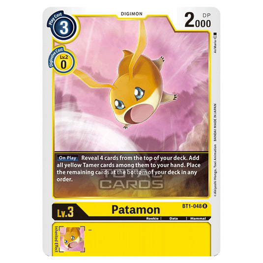 Digimon Card Game - Release Special Booster Ver.1.0 (BT01-03) - Patamon (Rare) - BT1-048