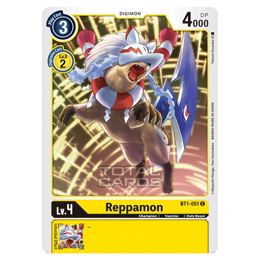 Digimon Card Game - Release Special Booster Ver.1.0 (BT01-03) - Reppamon (Common) - BT1-051