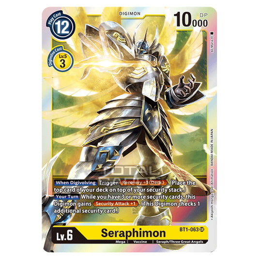 Digimon Card Game - Release Special Booster Ver.1.0 (BT01-03) - Seraphimon (Super Rare) - BT1-063