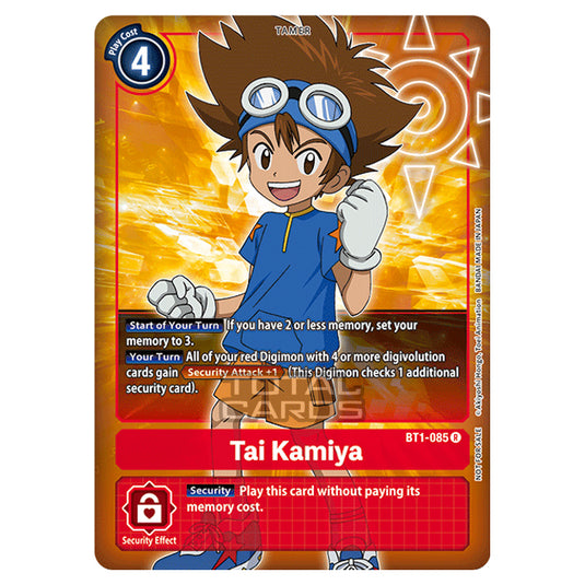 Digimon Card Game - Release Special Booster Ver.1.0 (BT01-03) - Tai Kamiya (Alternate Art) (Rare) - BT1-085A