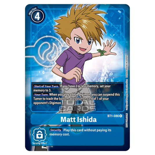 Digimon Card Game - Release Special Booster Ver.1.0 (BT01-03) - Matt Ishida (Alternate Art) (Rare) - BT1-086A