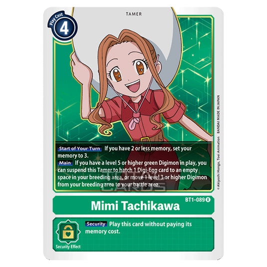 Digimon Card Game - Release Special Booster Ver.1.0 (BT01-03) - Mimi Tachikawa (Rare) - BT1-089