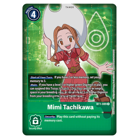 Digimon Card Game - Release Special Booster Ver.1.0 (BT01-03) - Mimi Tachikawa (Alternate Art) (Rare) - BT1-089A