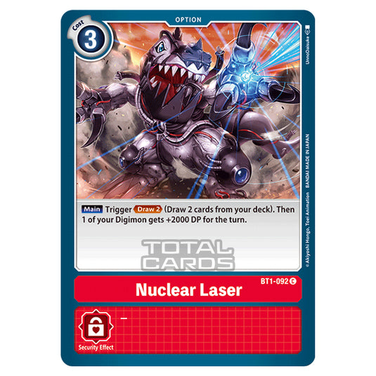 Digimon Card Game - Release Special Booster Ver.1.0 (BT01-03) - Nuclear Laser (Common) - BT1-092