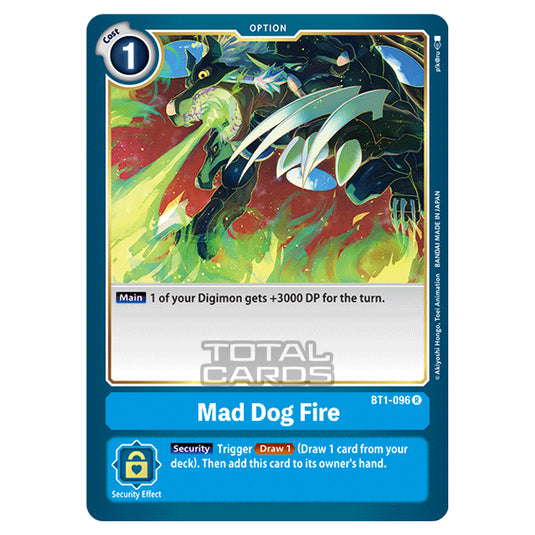 Digimon Card Game - Release Special Booster Ver.1.0 (BT01-03) - Mad Dog Fire (Rare) - BT1-096