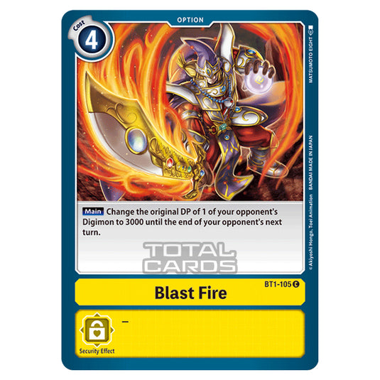 Digimon Card Game - Release Special Booster Ver.1.0 (BT01-03) - Blast Fire (Common) - BT1-105