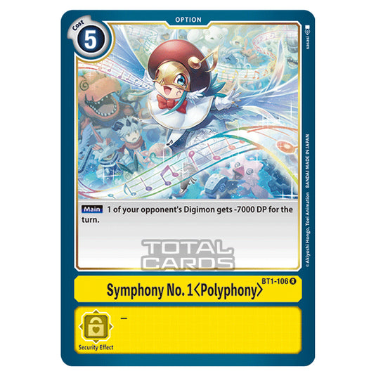 Digimon Card Game - Release Special Booster Ver.1.0 (BT01-03) - Symphony No. 1 (Rare) - BT1-106