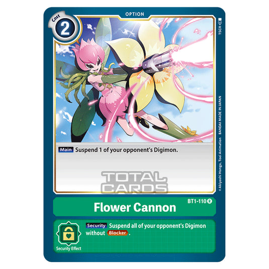 Digimon Card Game - Release Special Booster Ver.1.0 (BT01-03) - Flower Cannon (Rare) - BT1-110