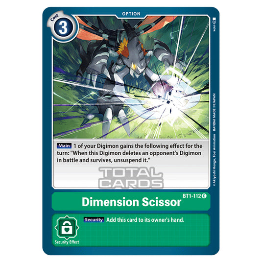 Digimon Card Game - Release Special Booster Ver.1.0 (BT01-03) - Dimension Scissor (Common) - BT1-112