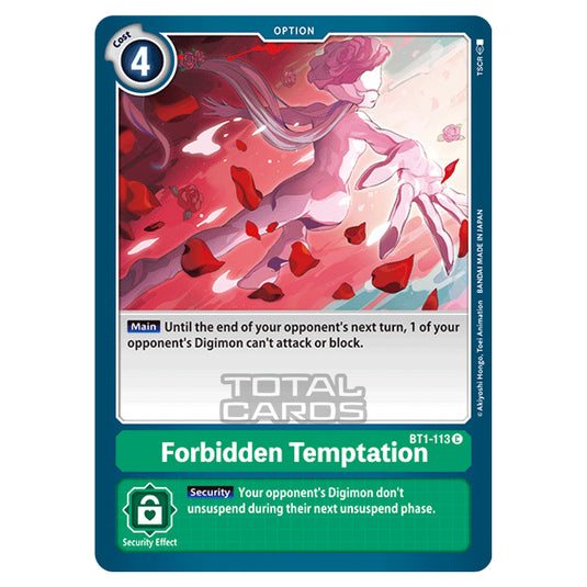 Digimon Card Game - Release Special Booster Ver.1.0 (BT01-03) - Forbidden Temptation (Common) - BT1-113