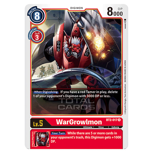 Digimon Card Game - Release Special Booster Ver.1.0 (BT01-03) - WarGrowlmon (Rare) - BT2-017