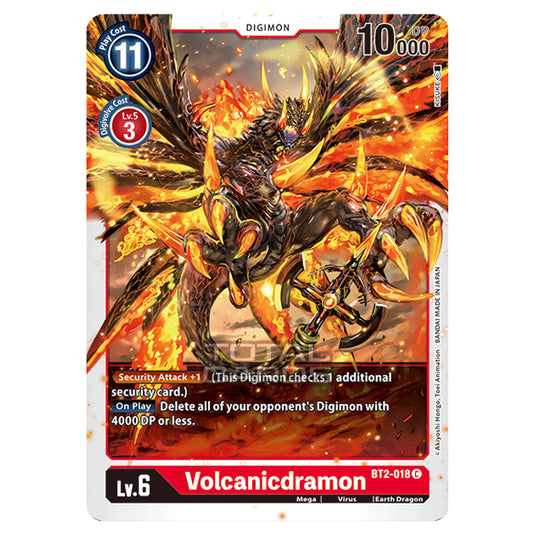 Digimon Card Game - Release Special Booster Ver.1.0 (BT01-03) - Volcanicdramon (Common) - BT2-018