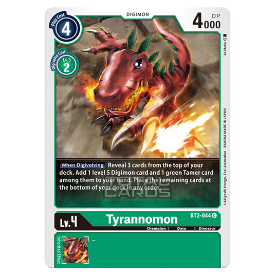 Digimon Card Game - Release Special Booster Ver.1.0 (BT01-03) - Tyrannomon (Common) - BT2-044