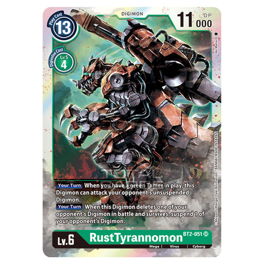 Digimon Card Game - Release Special Booster Ver.1.0 (BT01-03) - Rust Tyrannomon (Super Rare) - BT2-051